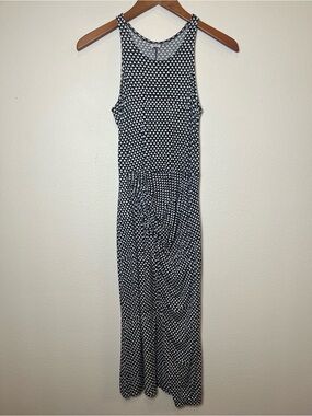 GAP Black and White Geometric Sleeveless Maxi Dress